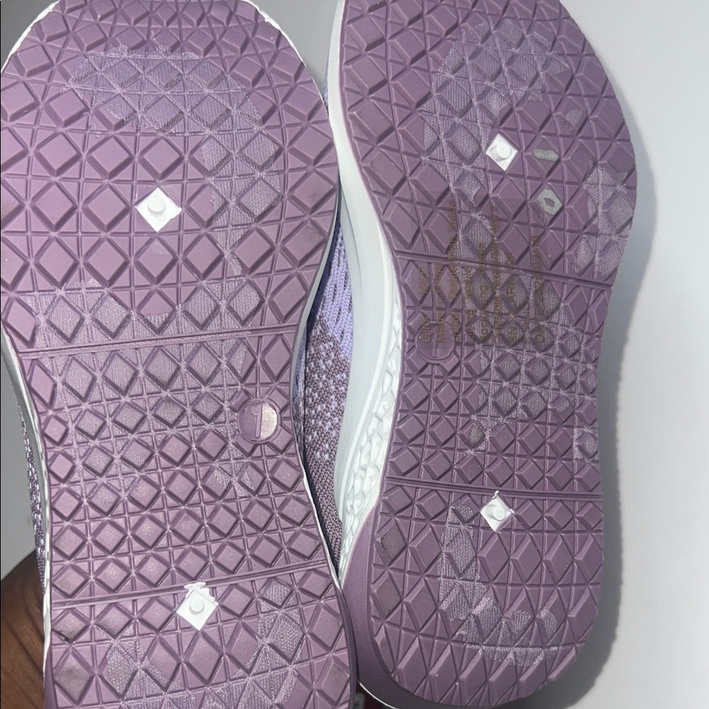 NWT Red Lavender Girls Sneakers Size 1 - Picture 6 of 9